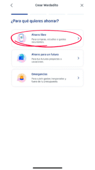 2. Elegir "Ahorro Libre"