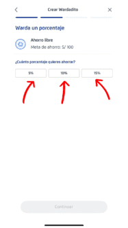 5. Elige el porcentaje que deseas.